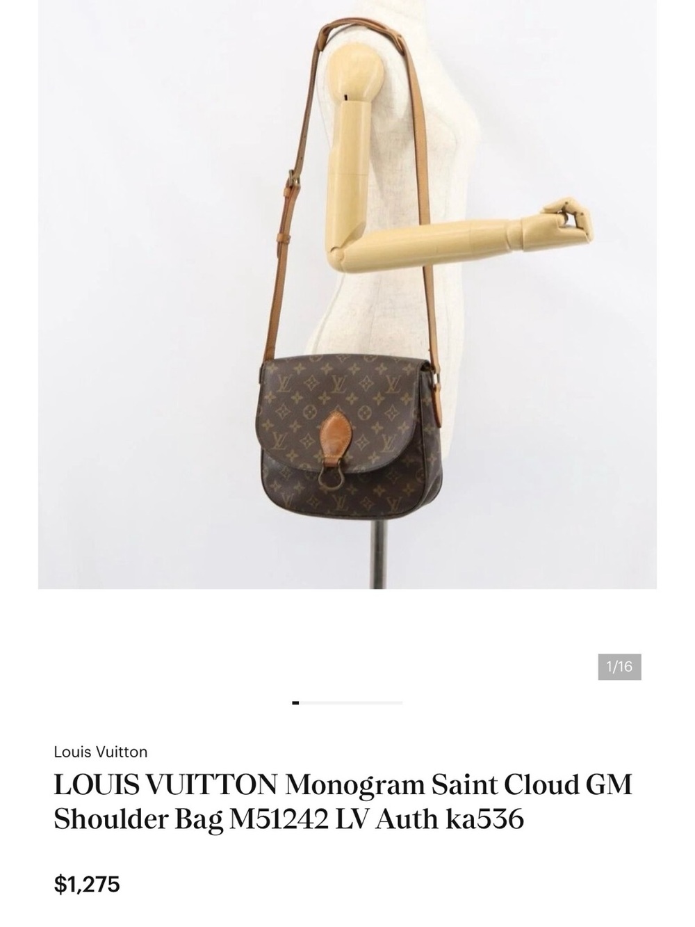 ✅Louis Vuitton GM size ST. CLOUD Monogram BAG - Picture 2 of 12